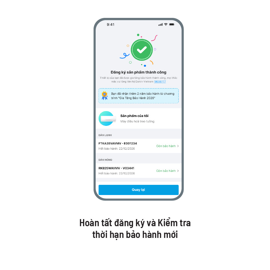 Bước 3 Đăng ký gia tăng bảo hành