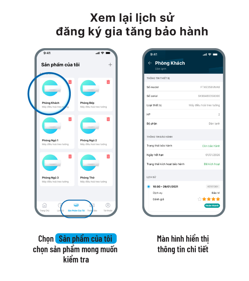 Bước 4 Đăng ký gia tăng bảo hành