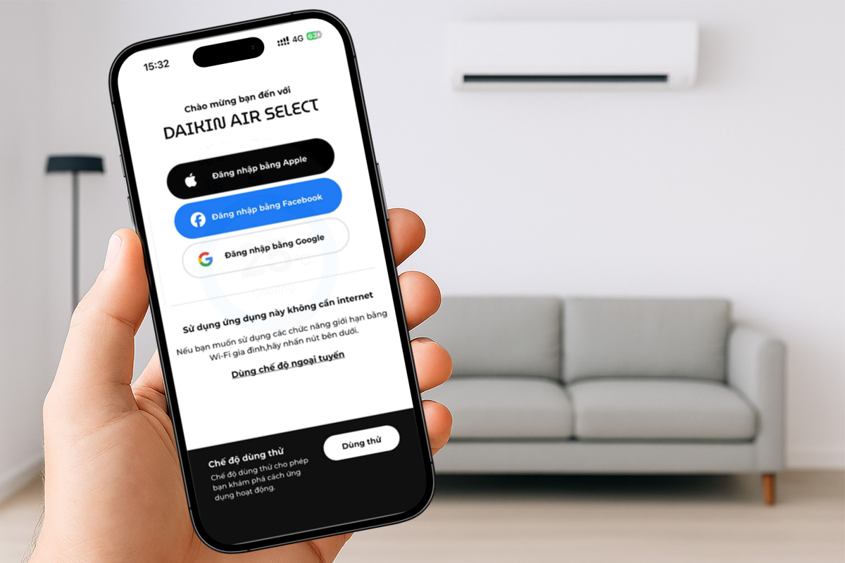 Hướng dẫn kết nối thiết bị với ứng dụng Daikin Air Select