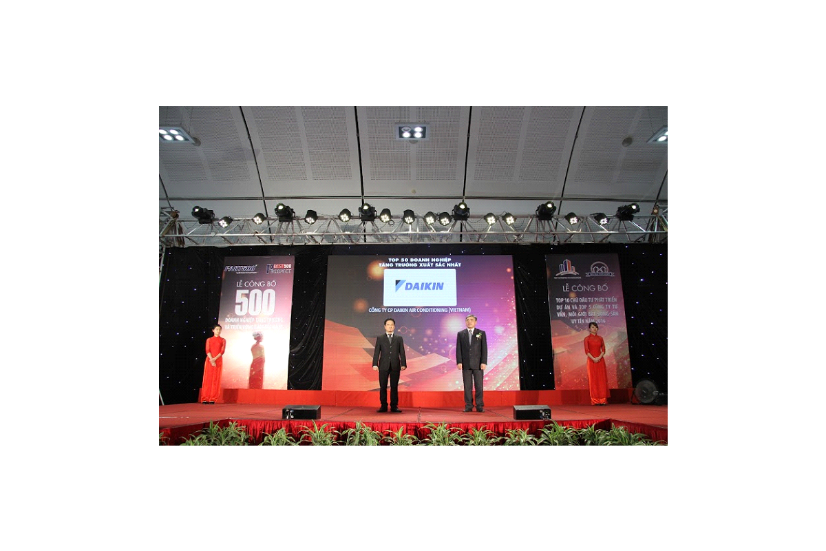 Daikin Việt nam được vinh danh trong Lễ công bố Top 500 doanh nghiệp tăng trưởng nhất Việt Nam