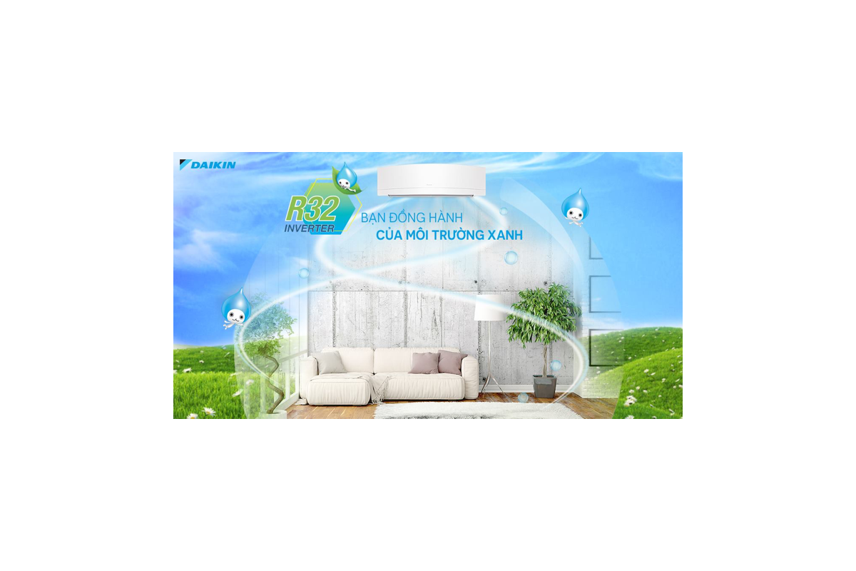Doanh số bán hàng toàn cầu của Daikin về máy điều hòa và bơm nhiệt (Heat pums) sử dụng HFC-32 (R32) với chỉ số làm nóng toàn cầu thấp (GWP) hơn, đạt 10 triệu máy trên hơn 50 quốc gia