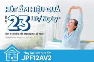 M&aacute;y lọc kh&ocirc;ng kh&iacute; h&uacute;t ẩm Daikin JPF12AV2 Tinh lọc kh&ocirc;ng kh&iacute;, thoải m&aacute;i cả ng&agrave;y