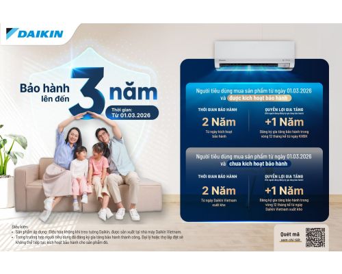 Bảo h&agrave;nh đến 3 năm, An t&acirc;m d&agrave;i l&acirc;u