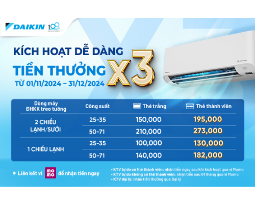 Th&ocirc;ng B&aacute;o Chương Tr&igrave;nh &ldquo;K&iacute;ch Hoạt Dễ D&agrave;ng, Thưởng Tiền Gấp Ba&rdquo;