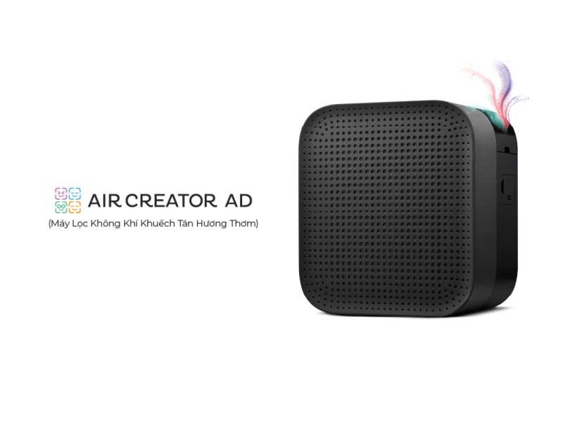 AIR CREATOR - M&aacute;y lọc kh&ocirc;ng kh&iacute; khuếch t&aacute;n hương thơm MCMH55AVM7K (M&agrave;u Đen)