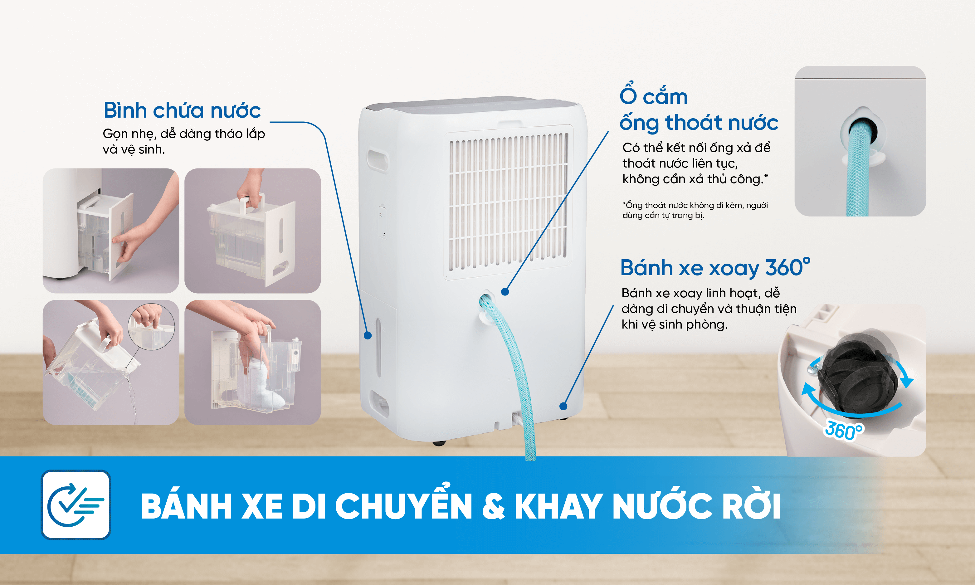 Dễ di chuyển & vệ sinh